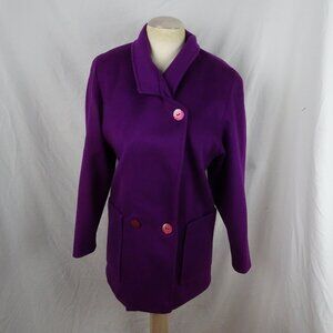Cassidy Women Purple Wool Coat Size 4